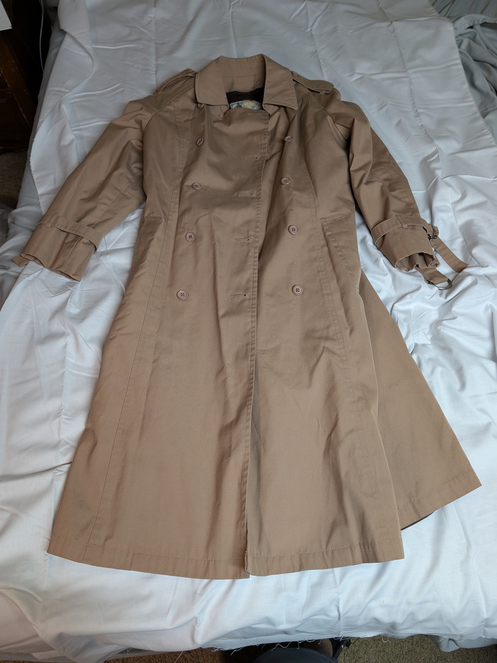 Vintage London Fog Tan Double-Breasted Trench Coat